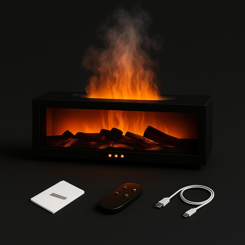 Mini cheminée à effet flamme & vapeur